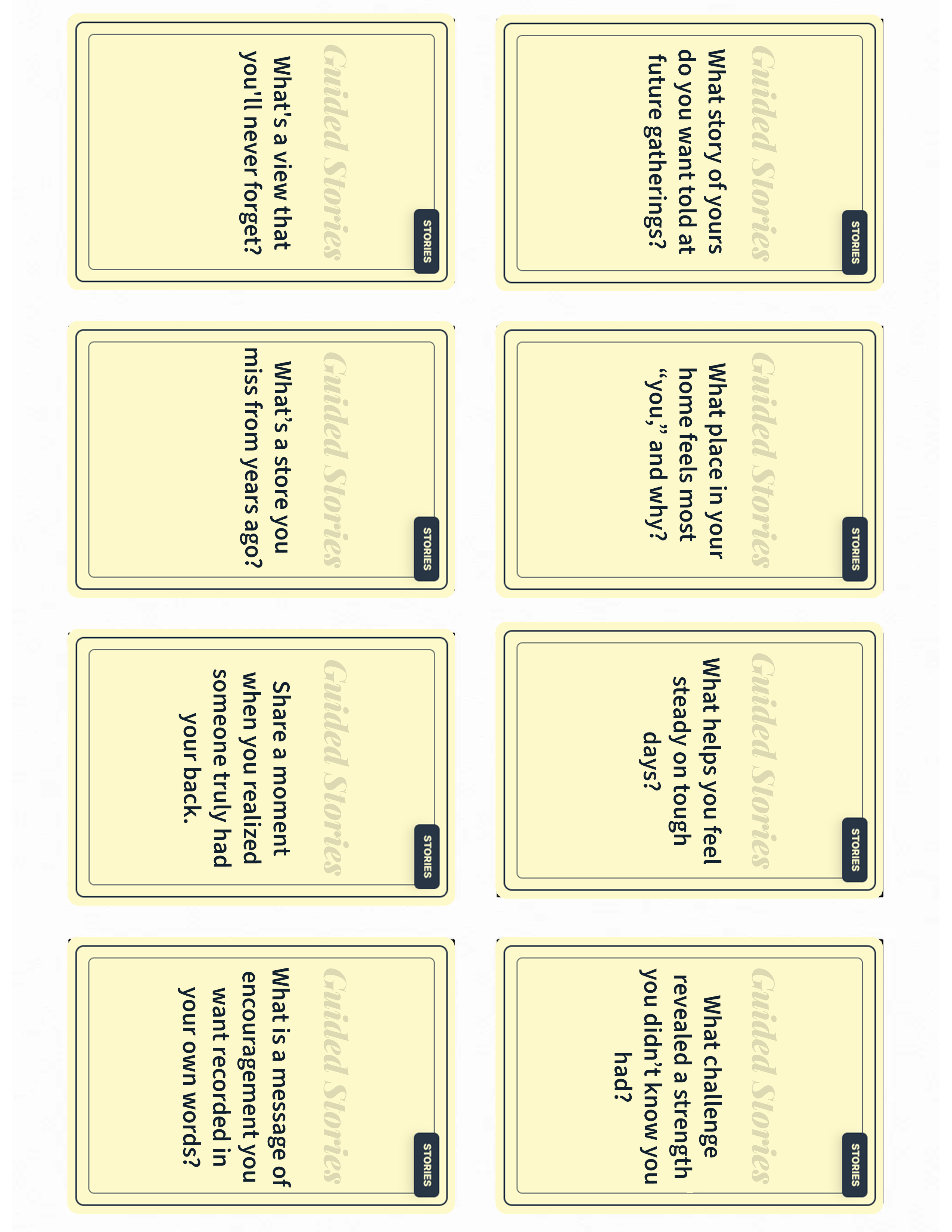 Sample Conversation Cards